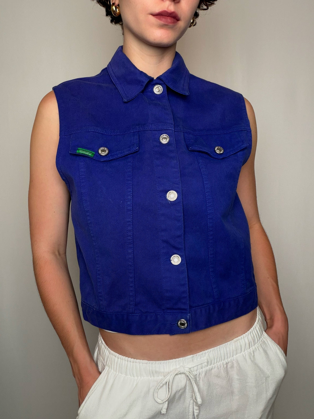Gilet violet Benetton S vintage
