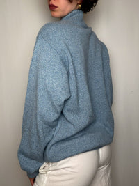 Pull camioneur bleu ciel vintage
