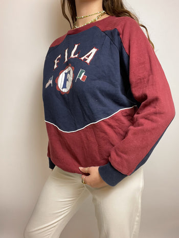 Fila vintage burgundy sweater L