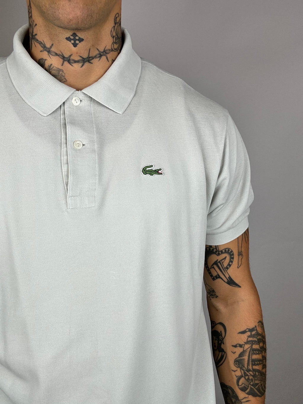 Lacoste white polo shirt L