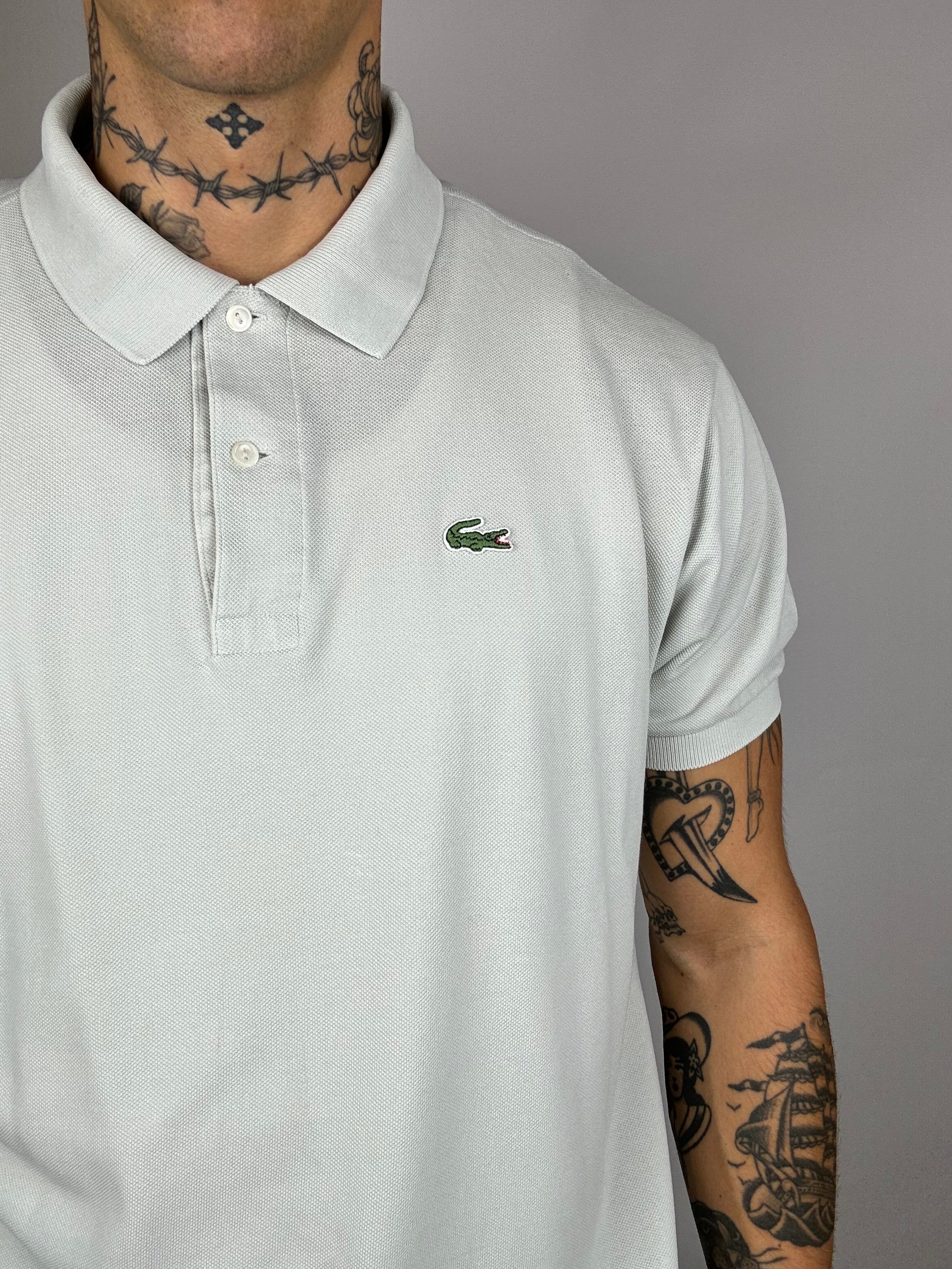 Lacoste white polo shirt L