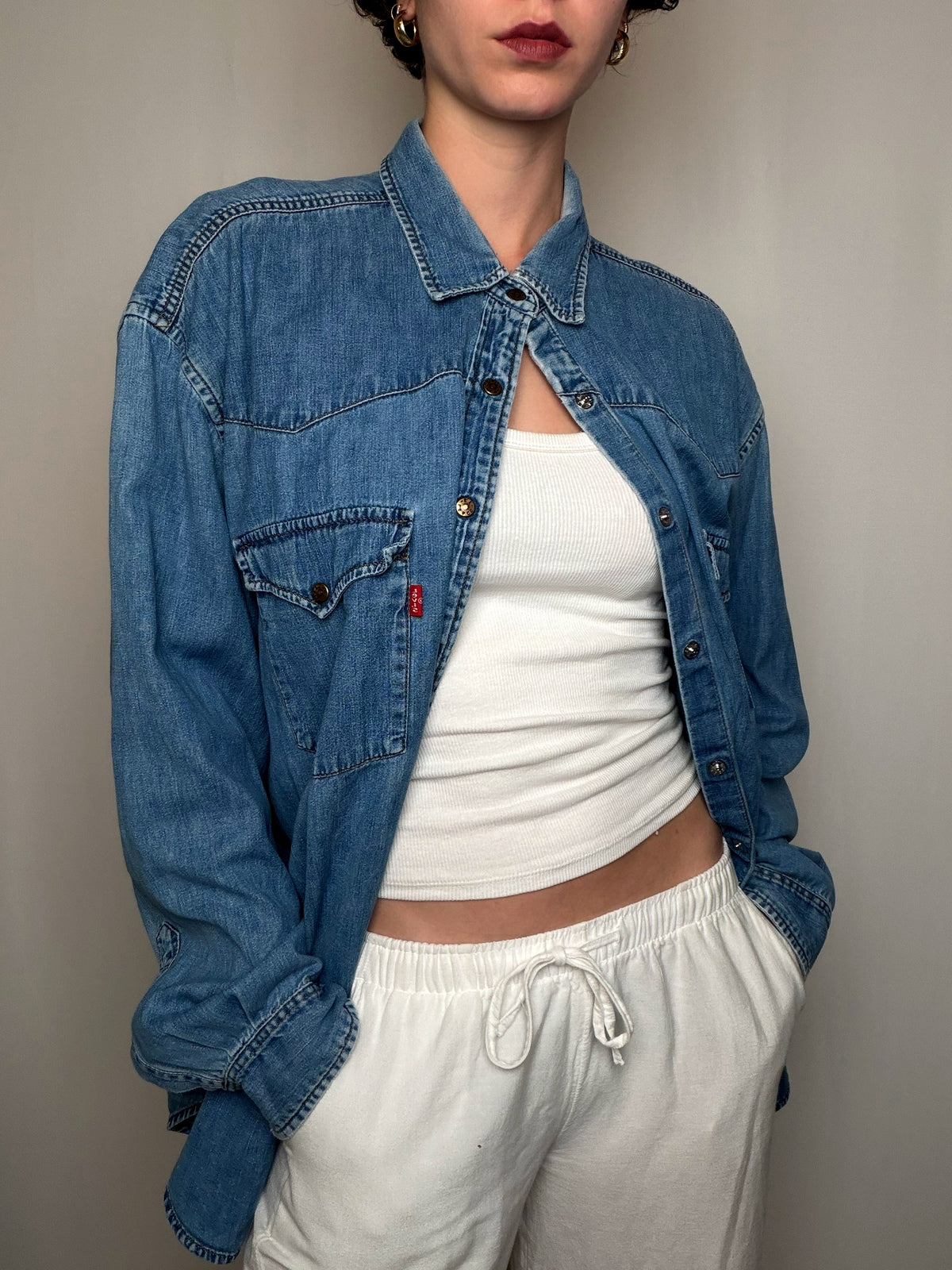 Chemise en jean bleu Levi's XL vintage