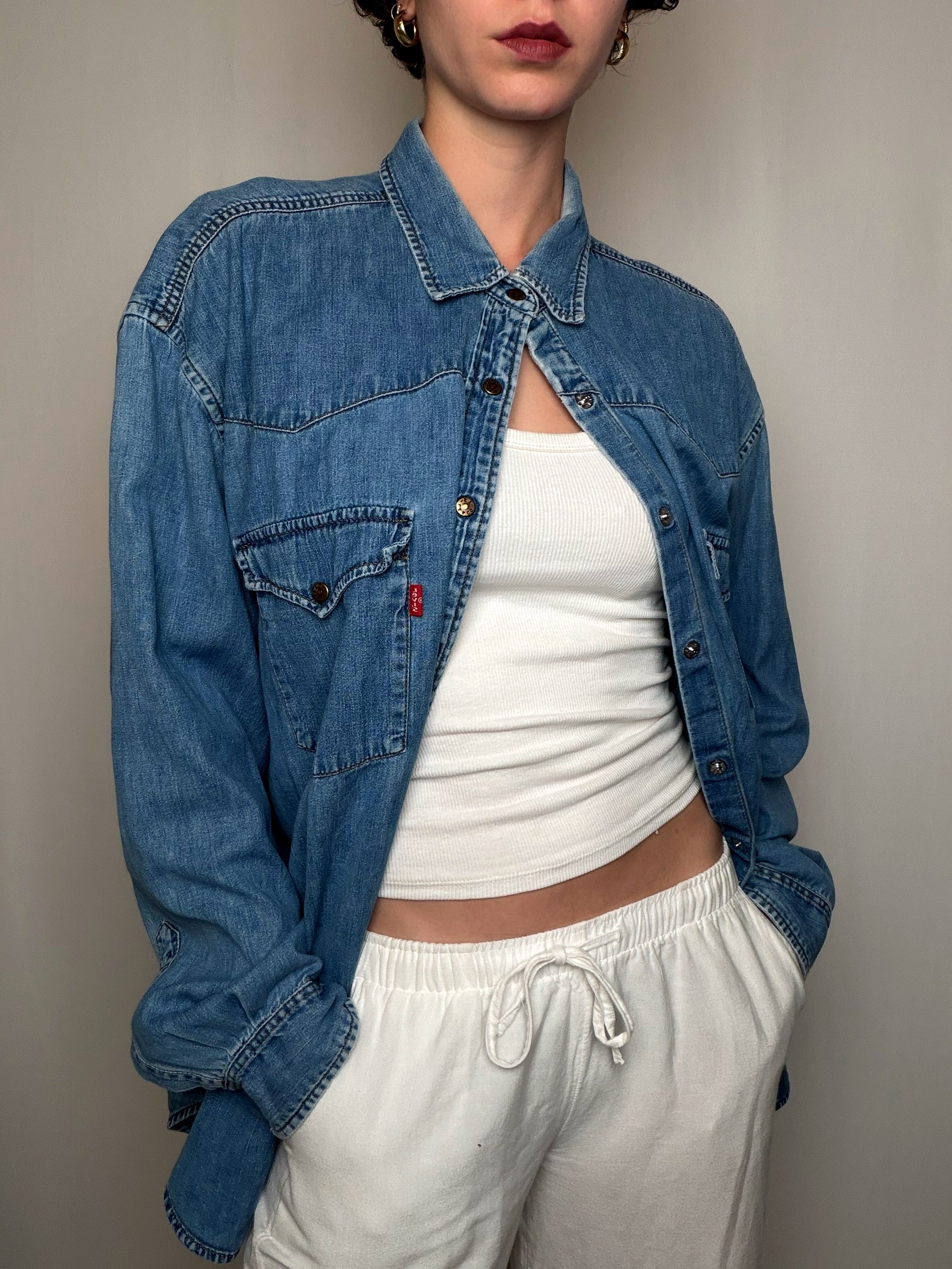 Chemise en jean bleu Levi's XL vintage