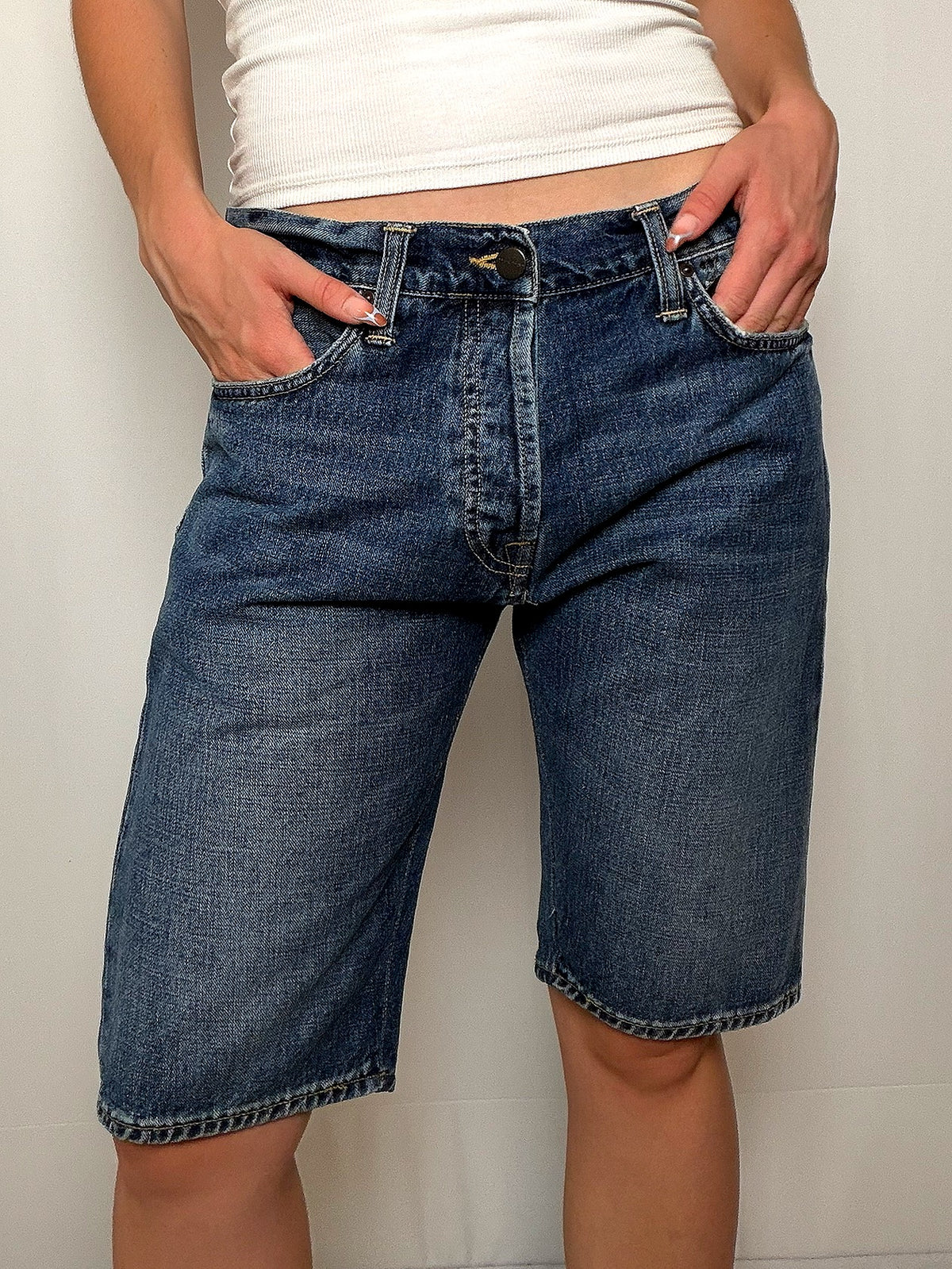 Short en jean Bleu Denim Carhartt M/L vintage