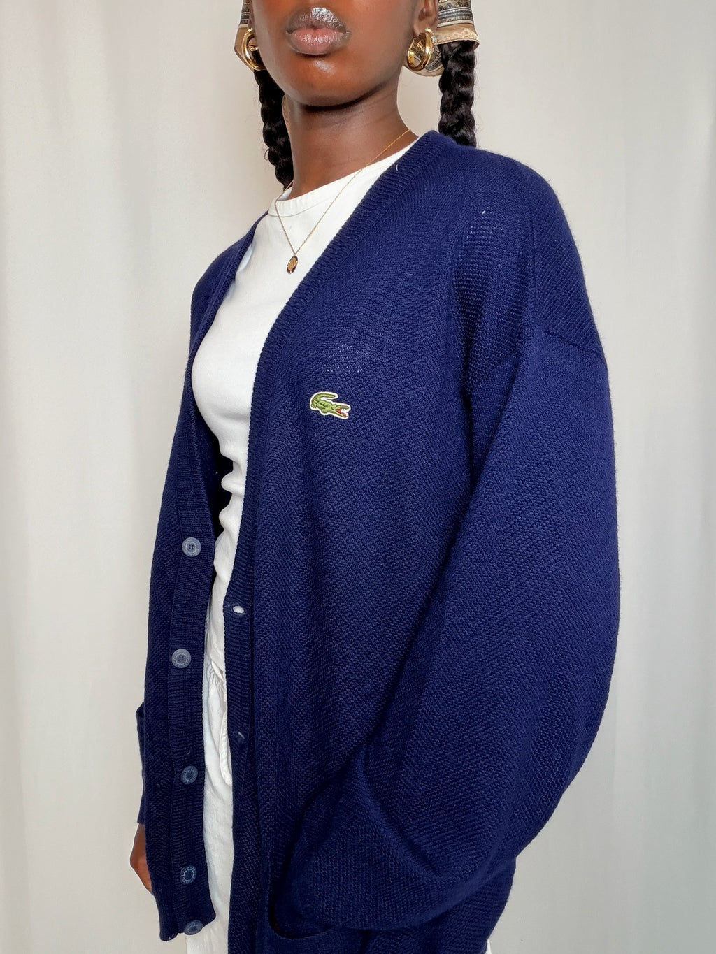 Pull marine Lacoste XL vintage