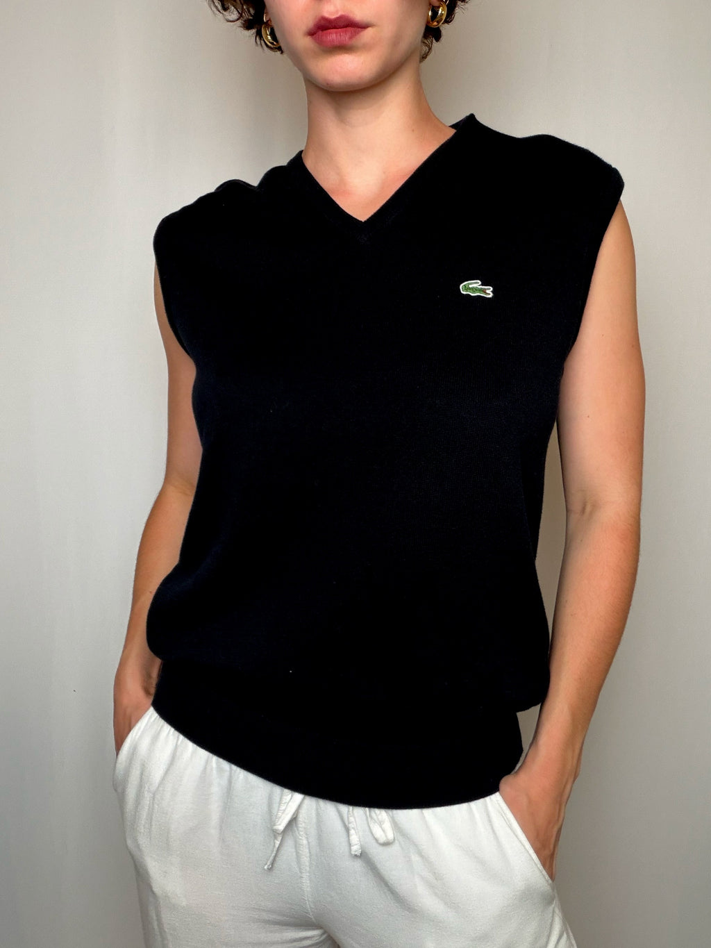 gilet Black Lacoste M vintage