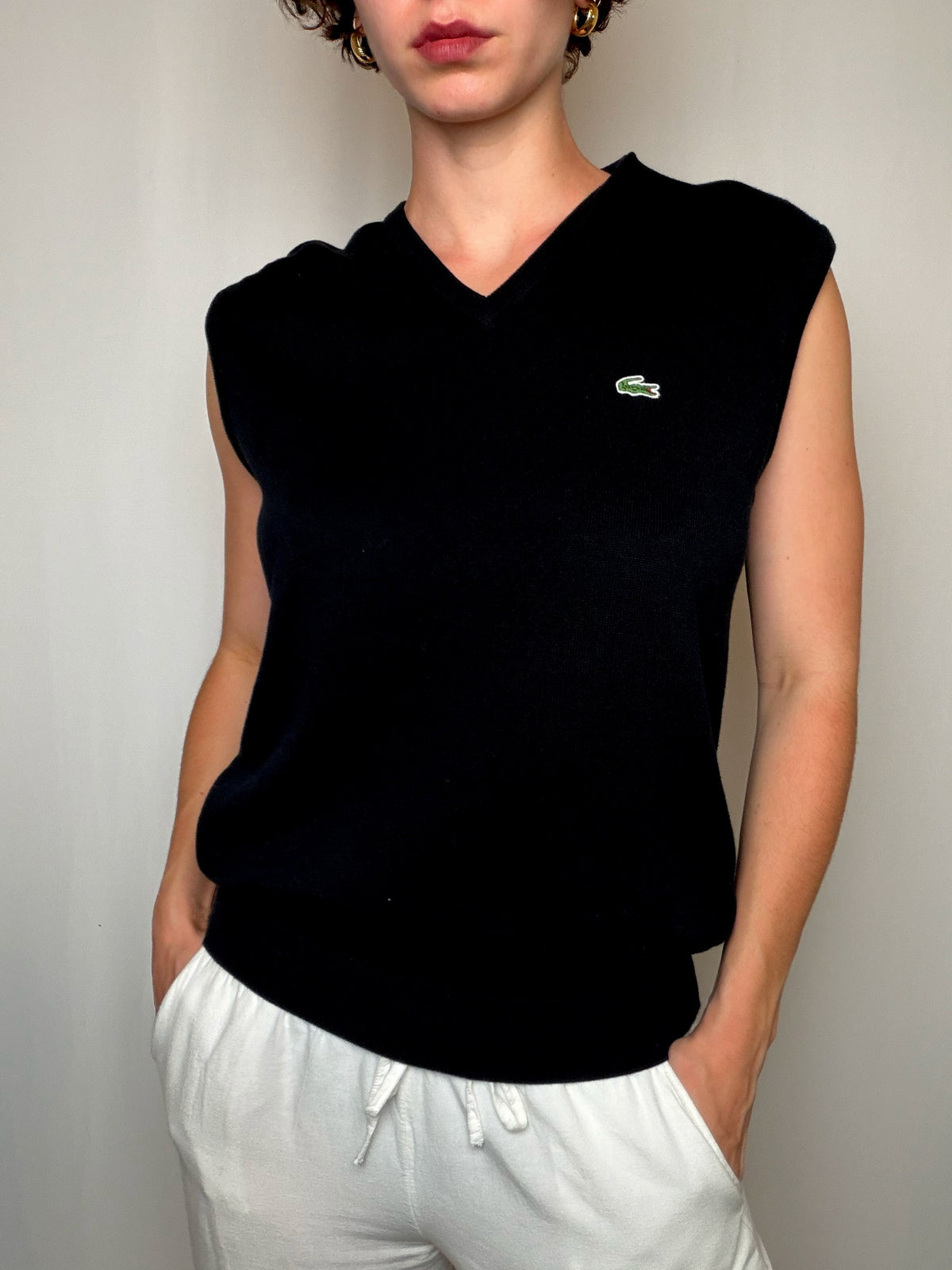 gilet Black Lacoste M vintage