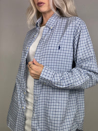Chemise Polo Ralph Lauren à carreaux blanc/bleu vinatage