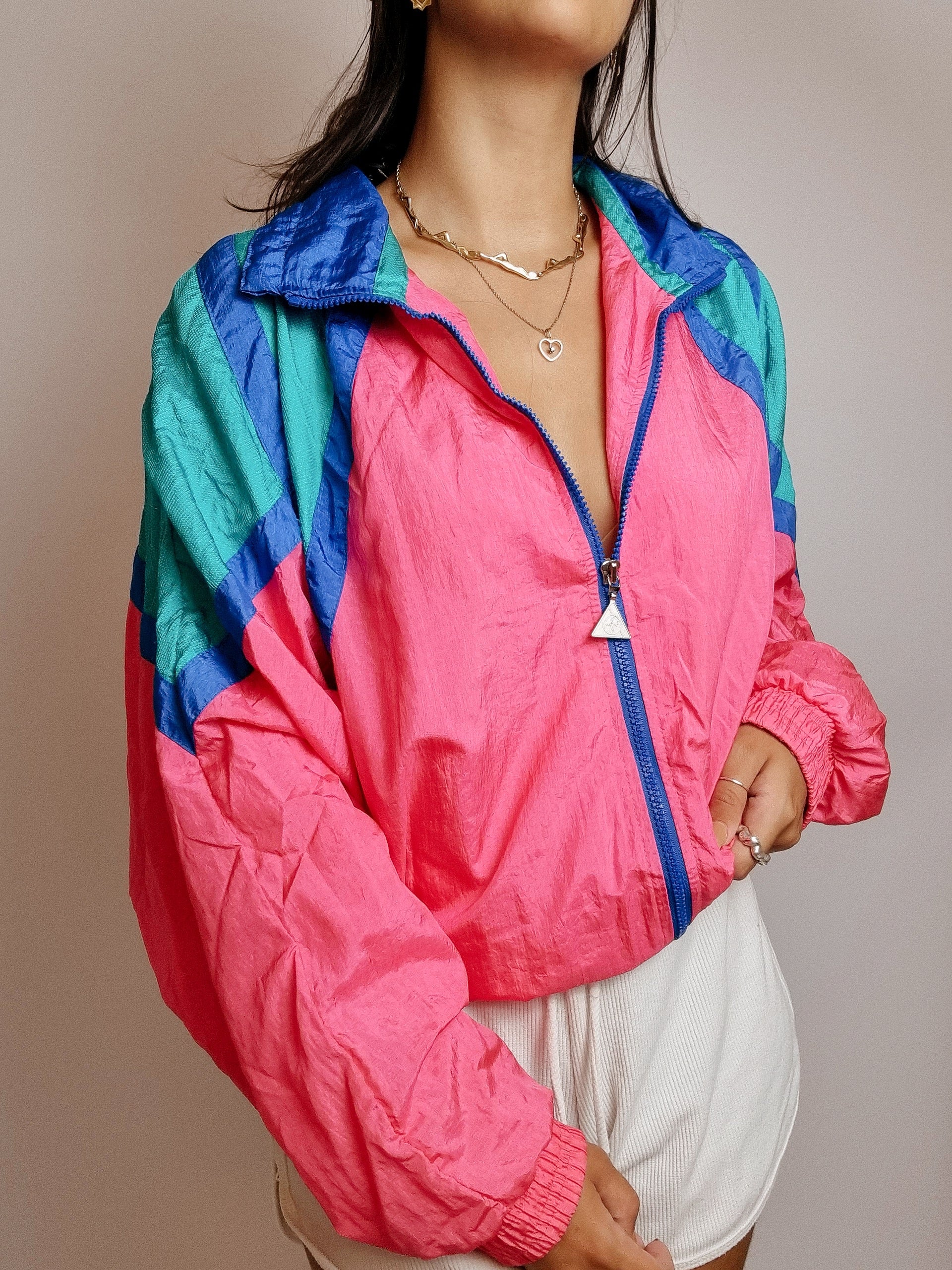 Pink vintage jogging jacket