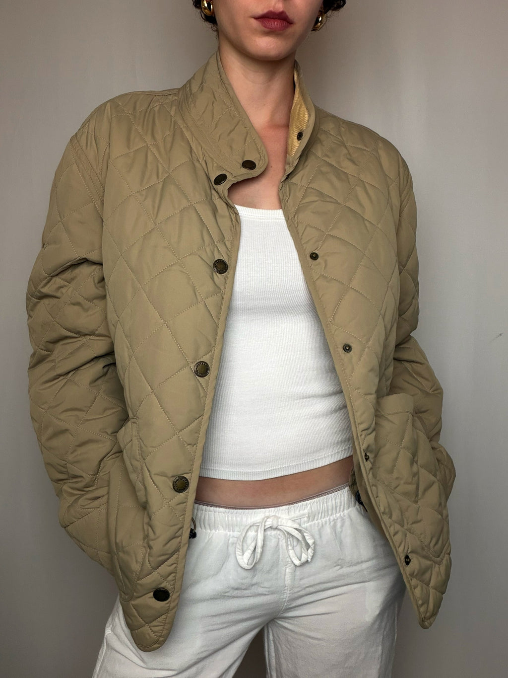 Matelassée Beige L vintage