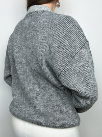 Vintage Grey/Black Wool Sweater M/L