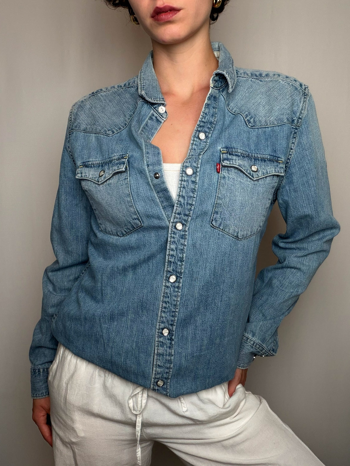 Chemise en jean bleu Levi's M vintage