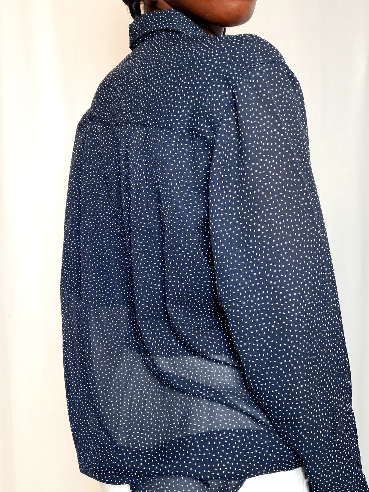 Ensemble marine à pois vintage