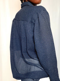 Ensemble marine à pois vintage