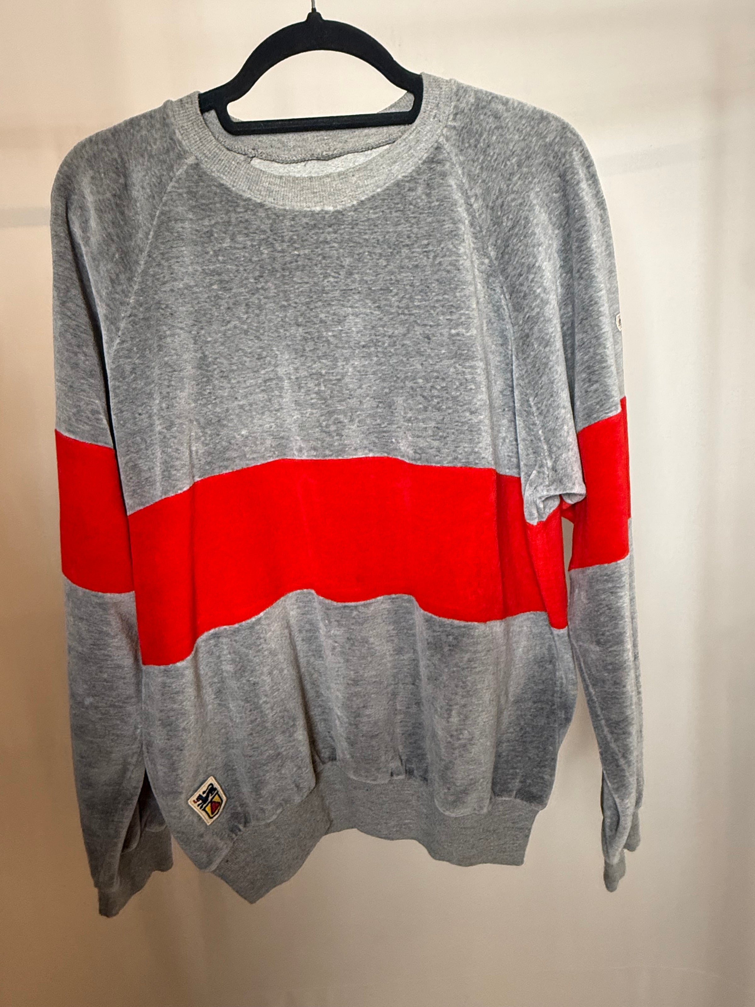 Sweat peau de pêche gris M live