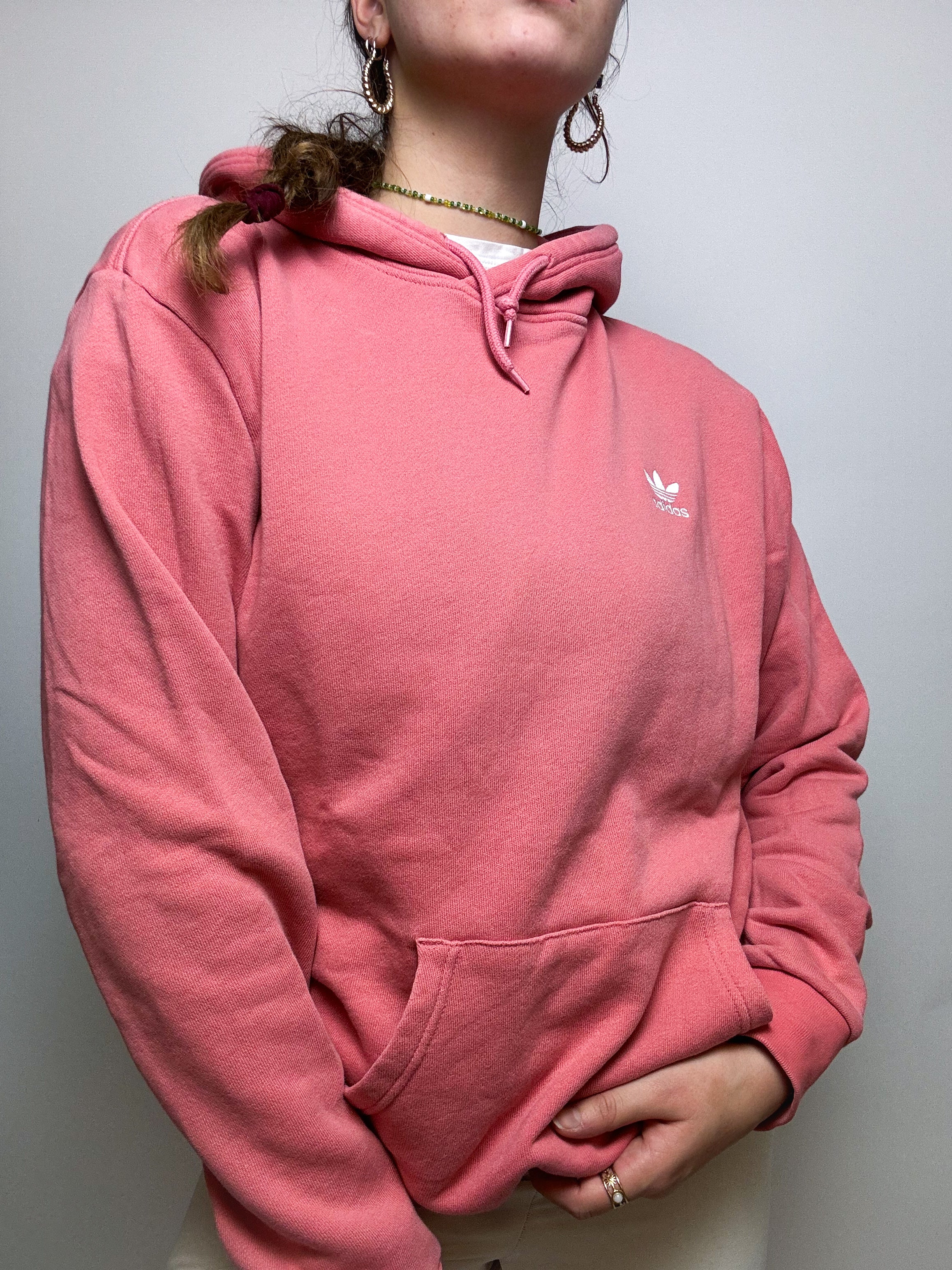 Rosa Adidas Vintage Kapuzenpullover L 
