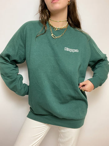 Pull Kappa vert vintage L/XL