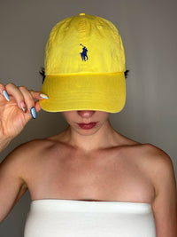 Casquette Jaune Polo Ralph Lauren ajustable vintage