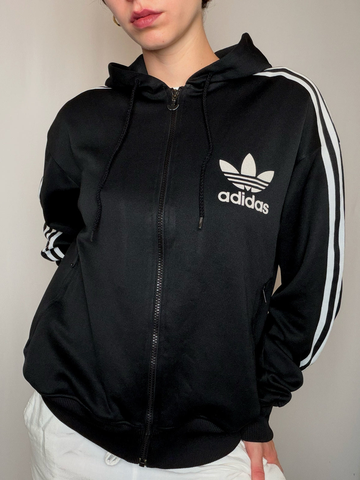 Jacket de sport Black Adidas L vintage