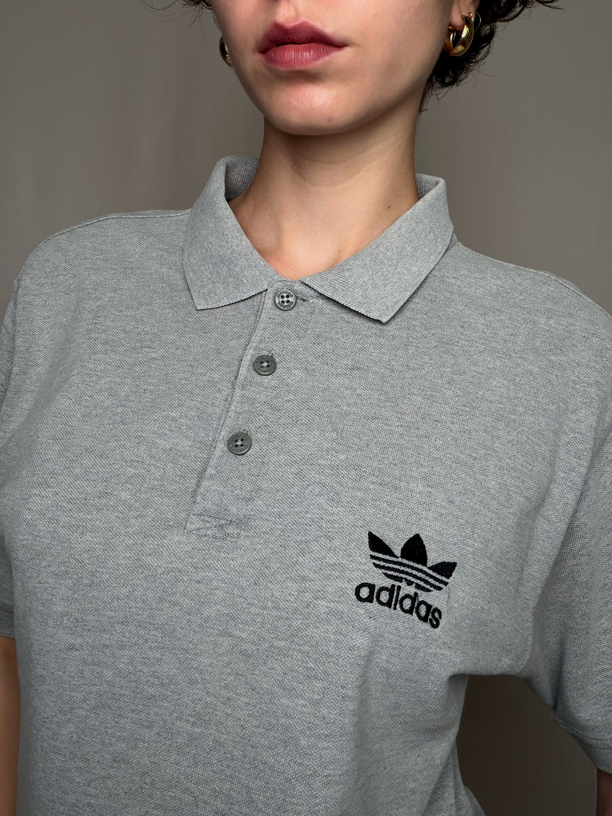Polo Gris Adidas M vintage