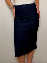 Jupe en jean Bleu Marine S vintage