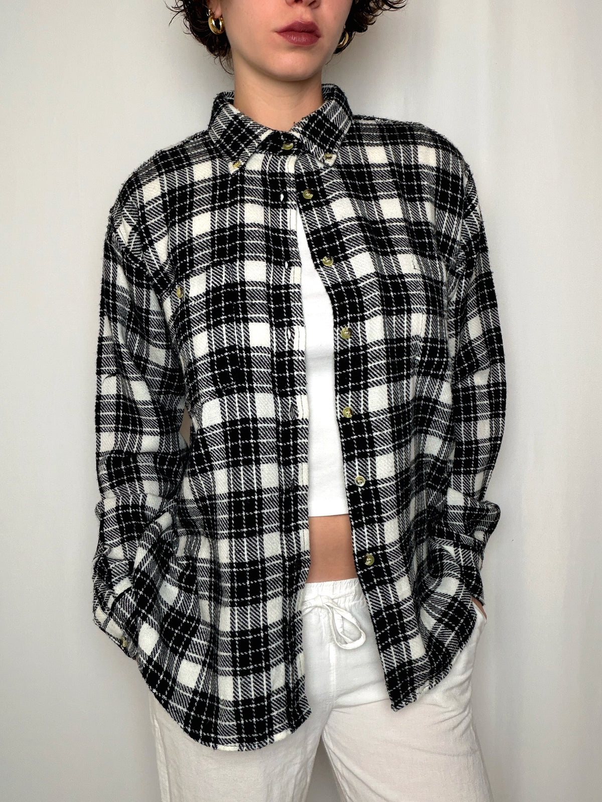 Chemise en flannelle à carreaux M vintage