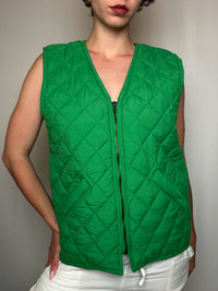 Gilet matelassé vert S vintage