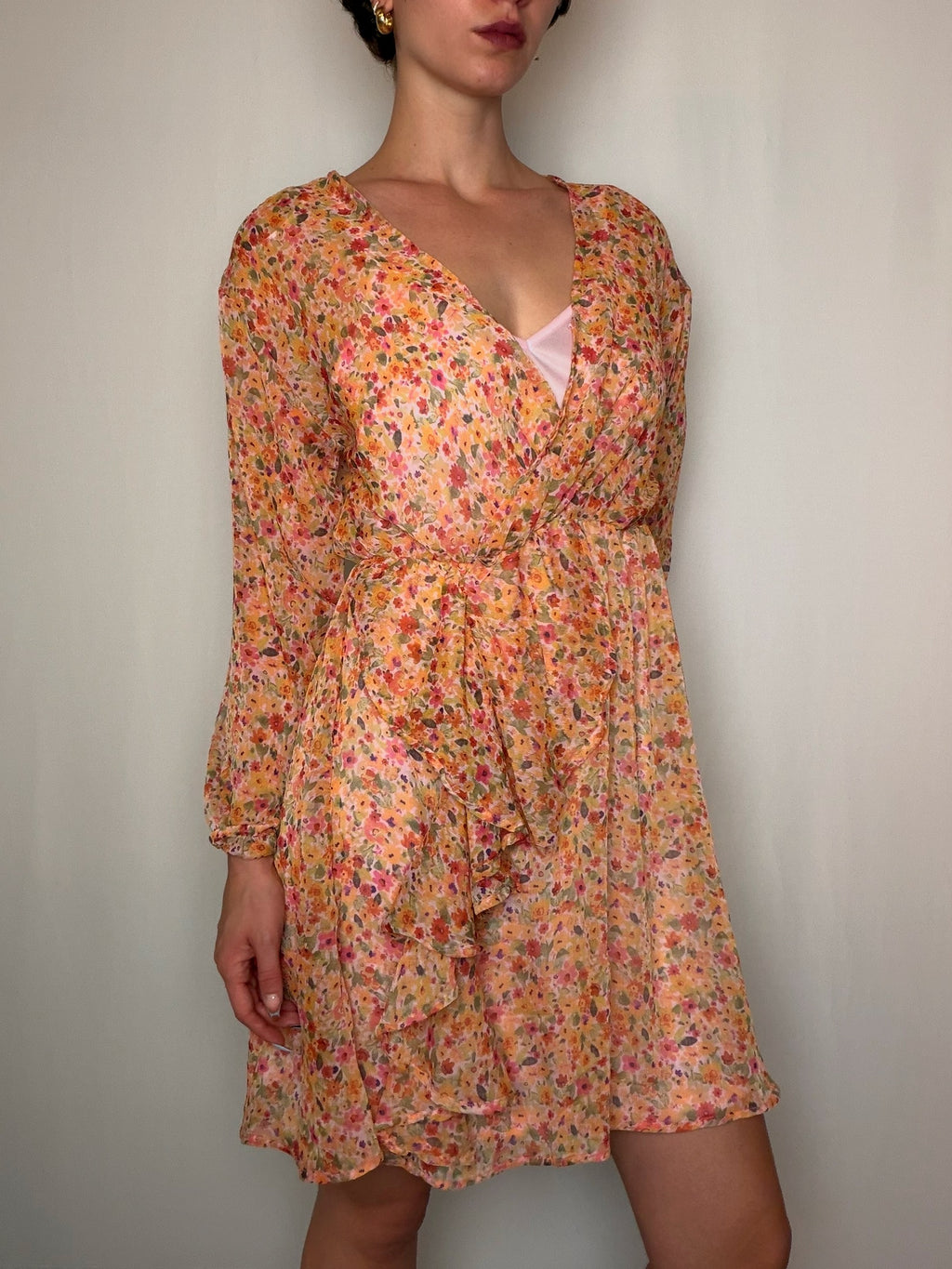 Robe imprimée à fleurs M vintage