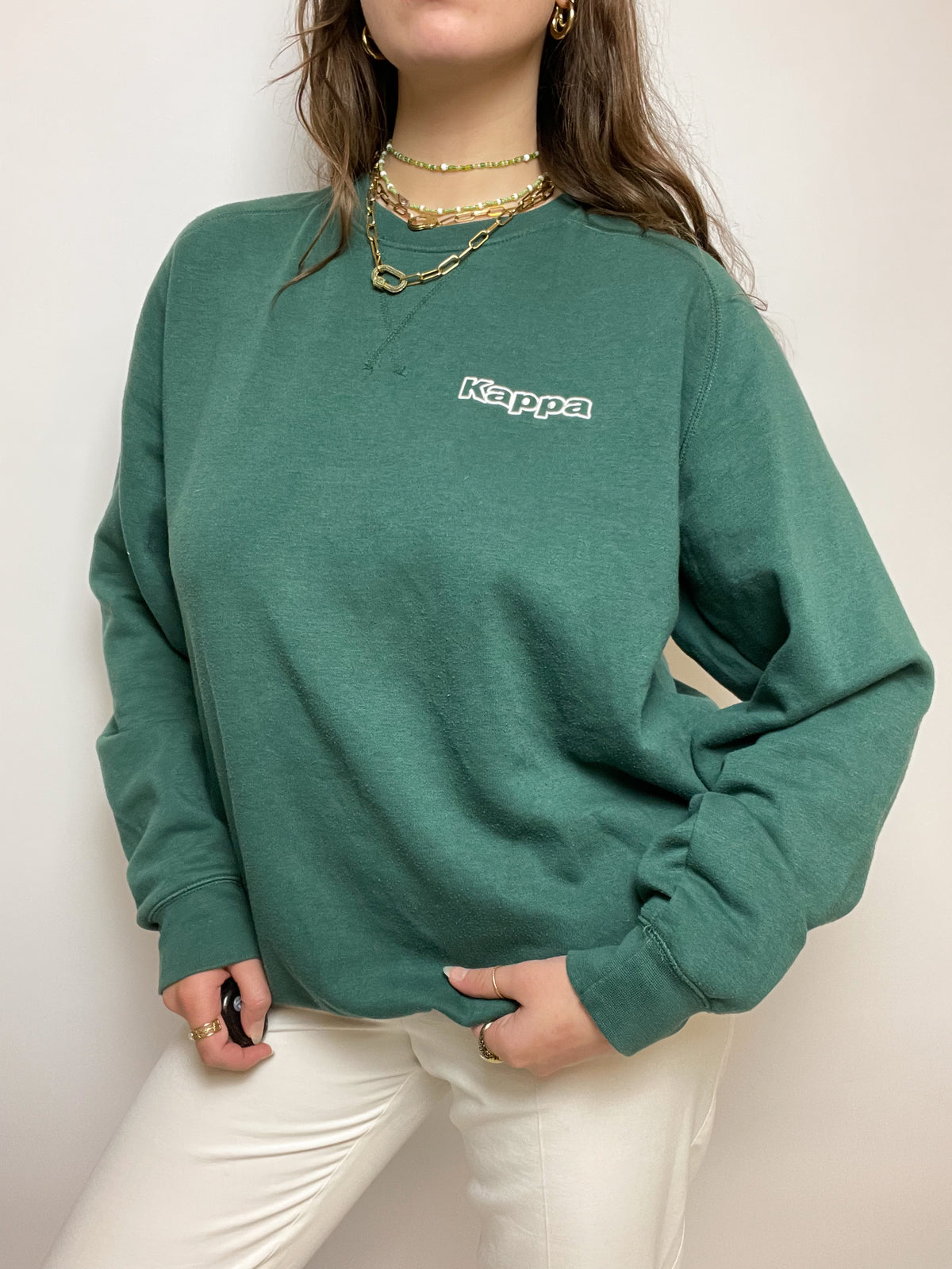 Vintage green Kappa sweater L/XL 
