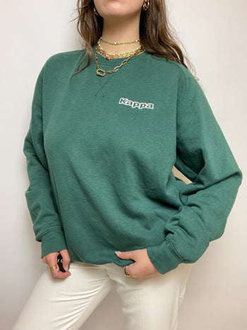 Pull Kappa vert vintage L/XL