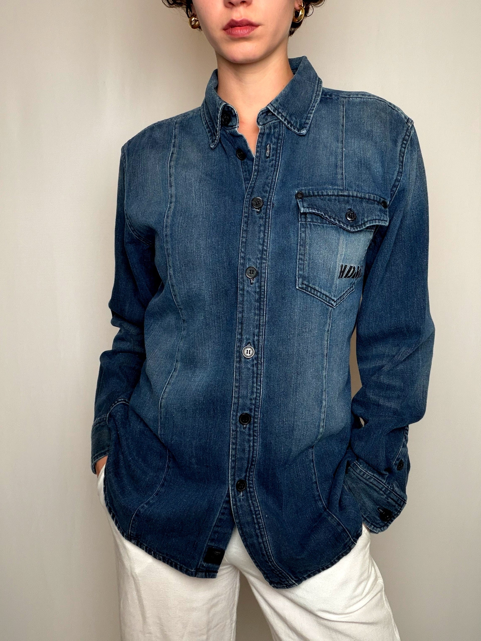 Chemise en jean bleu Harley Davidson M vintage
