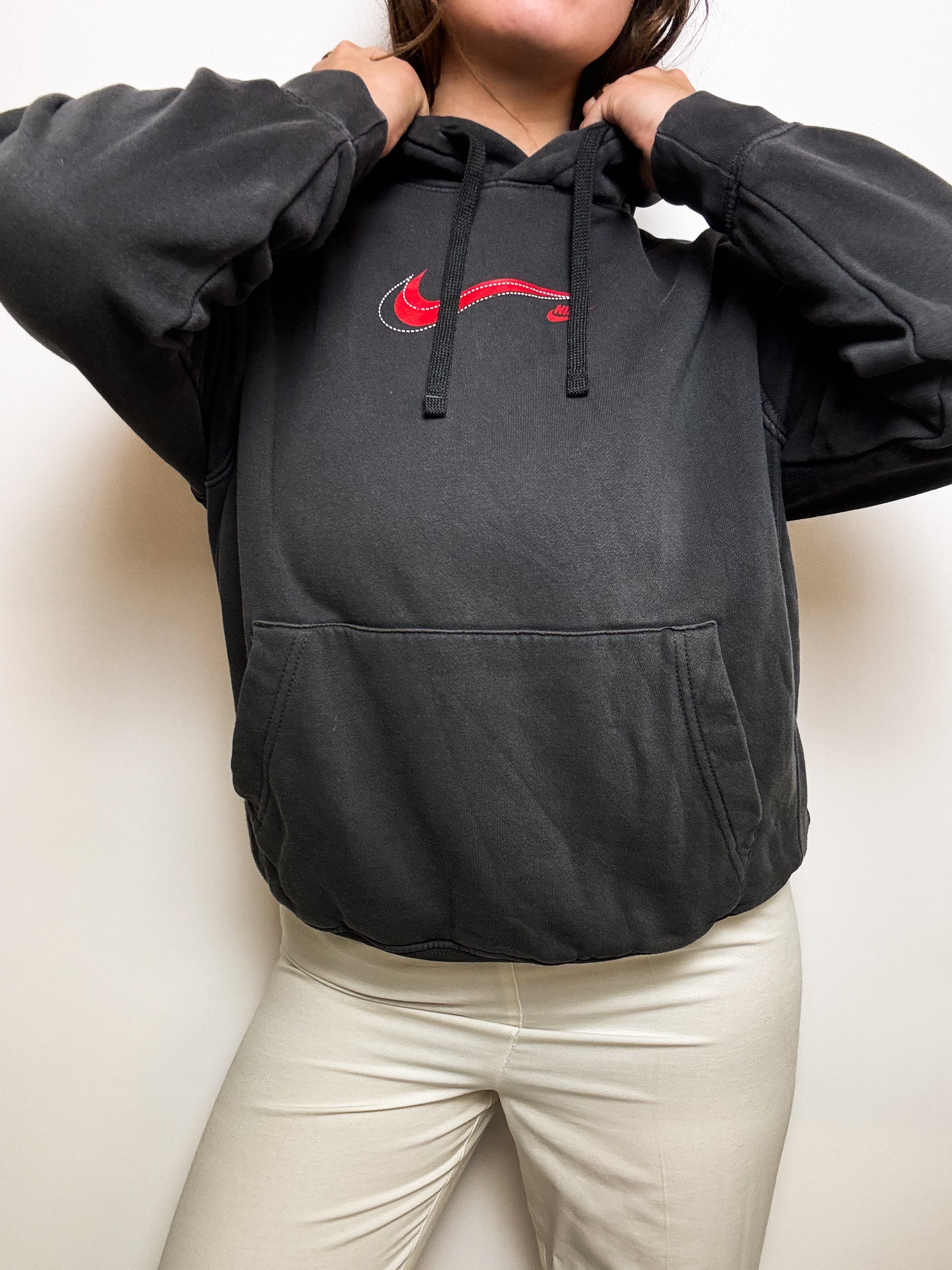 Schwarzer Nike Vintage M Kapuzenpullover