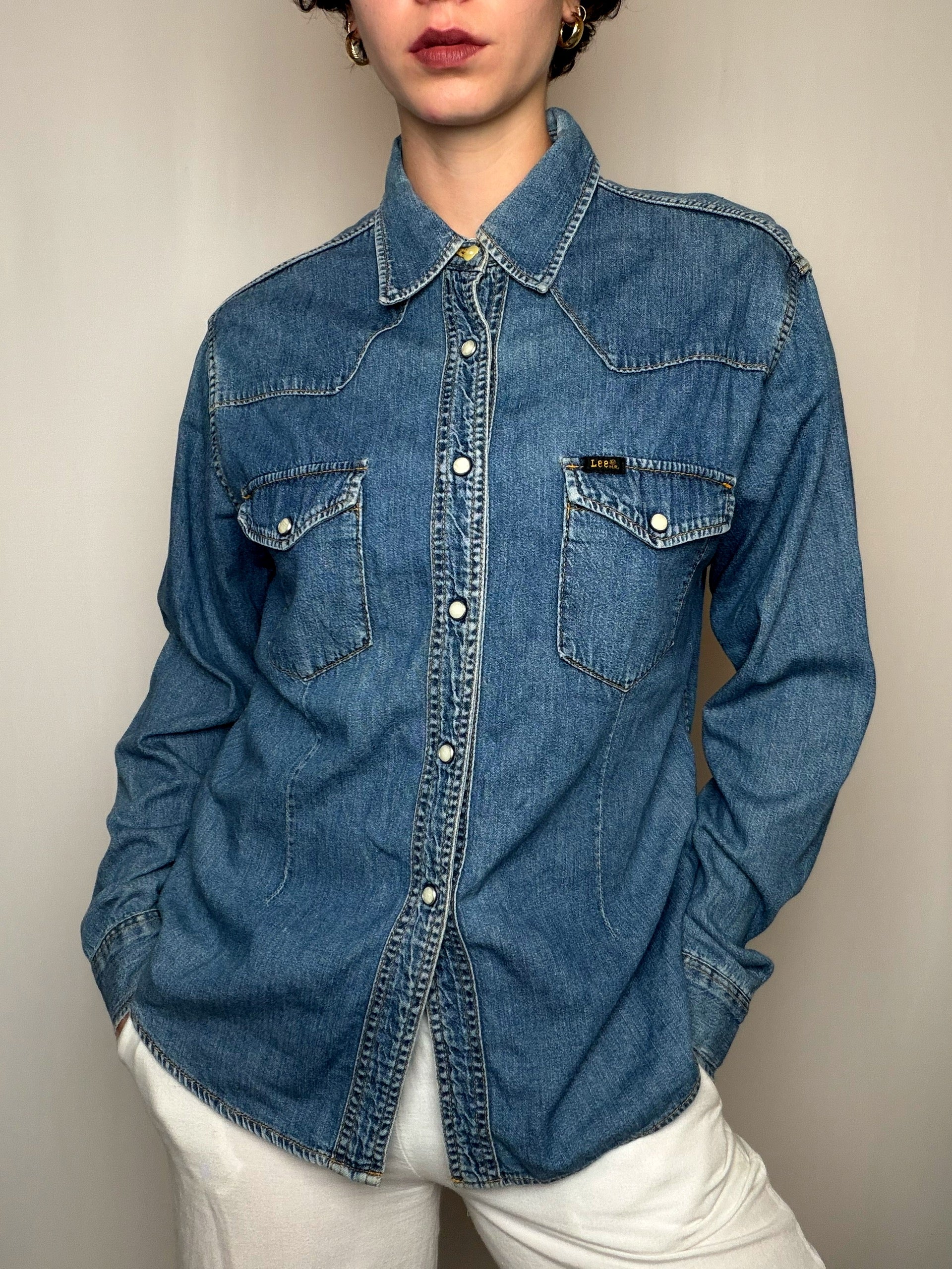Chemise en jean bleu Lee XL vintage
