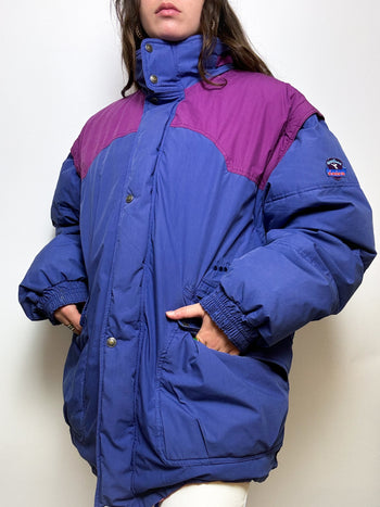 Vintage purple and pink down jacket L/XL 