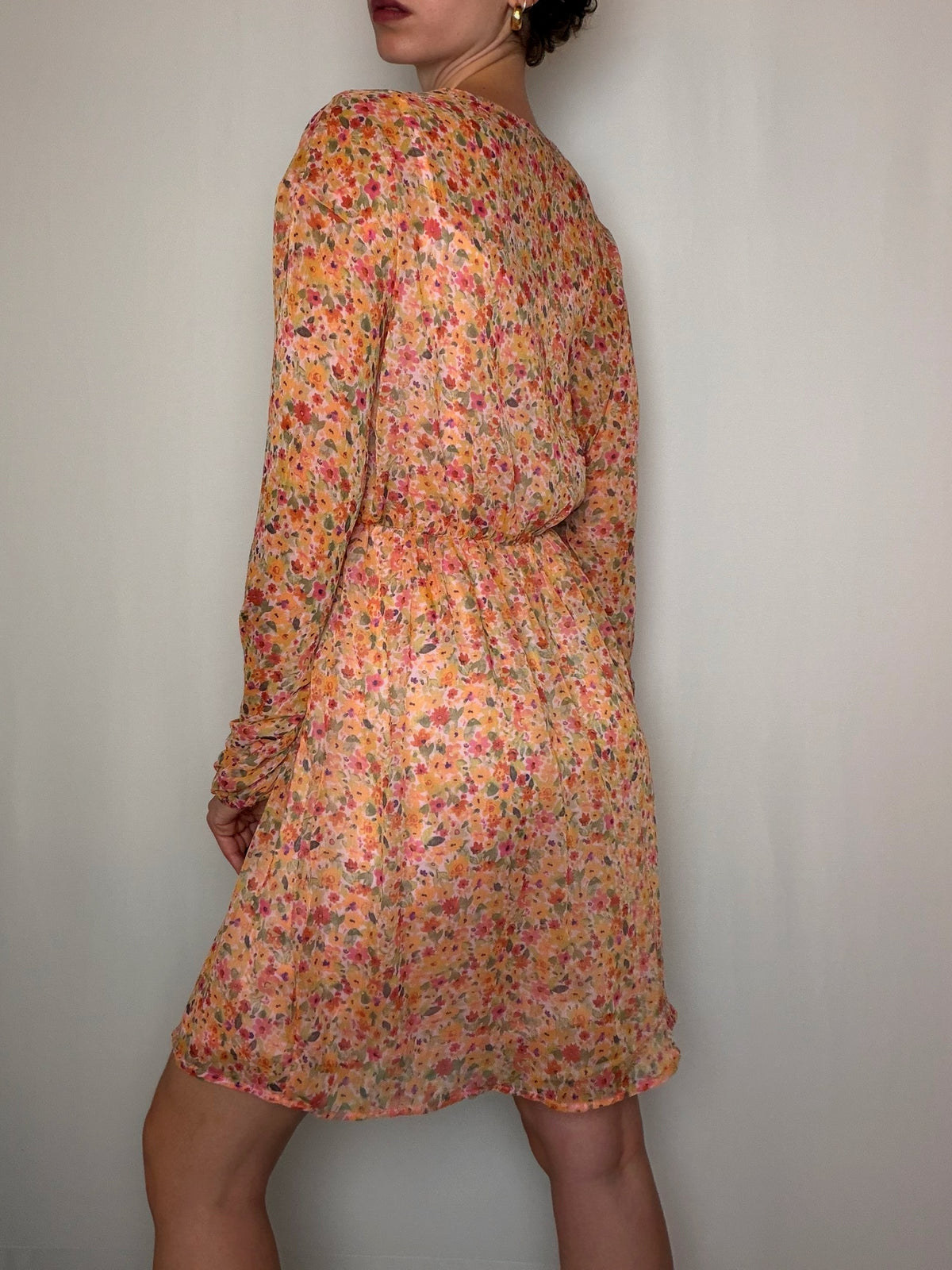 Robe imprimée à fleurs M vintage