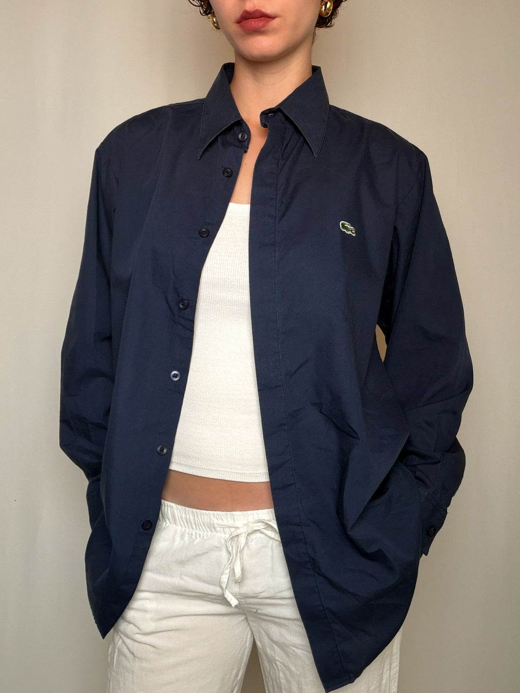 Chemise marine Lacoste M vintage