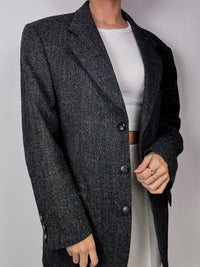 Vintage gray plaid blazer