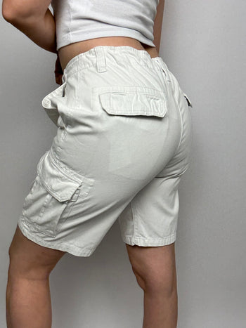 Short cargo blanc vintage