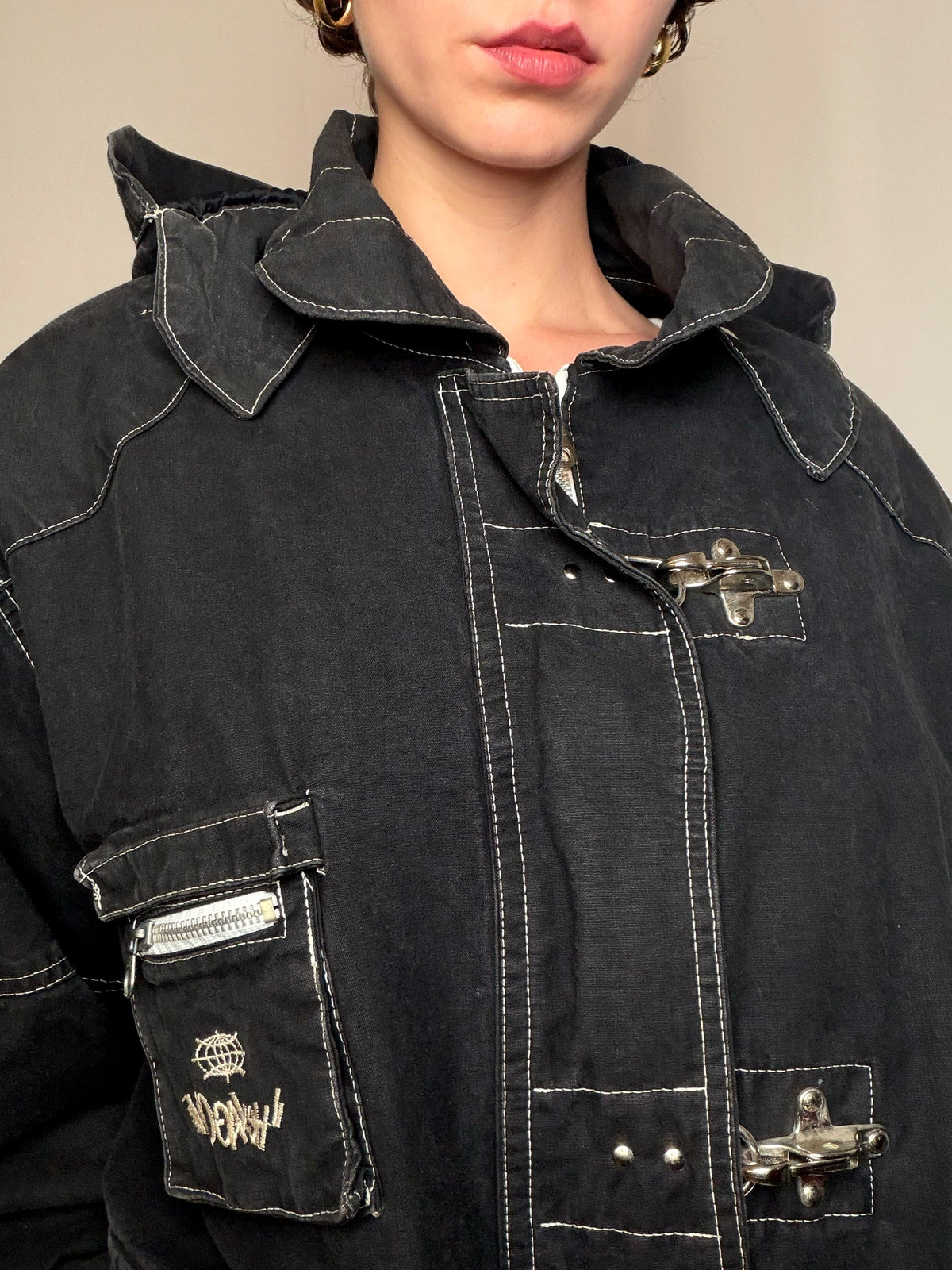 Parka noire XL vintage