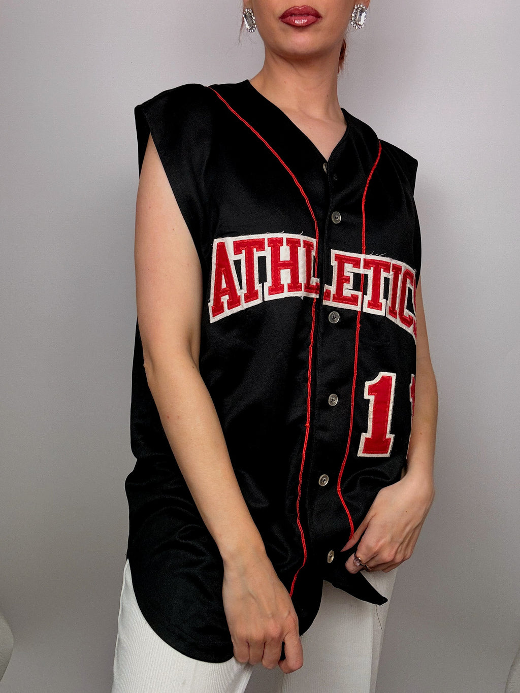 Vintage amerikanisches Trikot schwarz XL