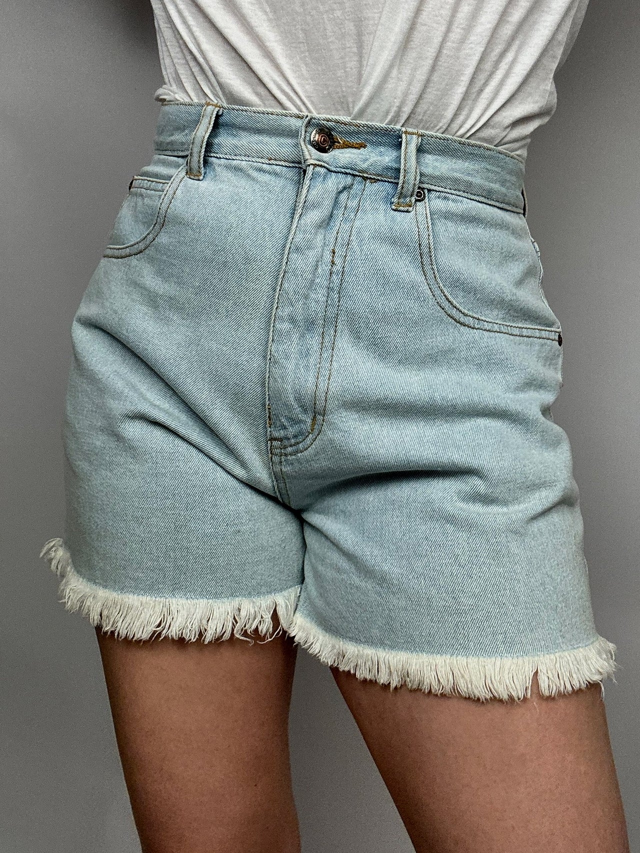 Light blue denim shorts 