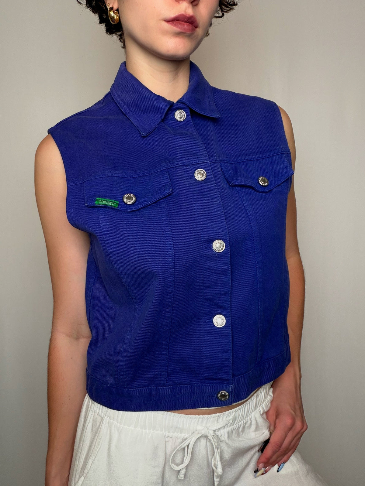 Gilet violet Benetton S vintage