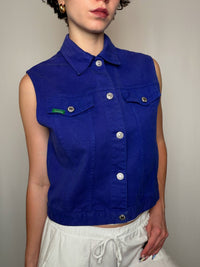 Gilet violet Benetton S vintage