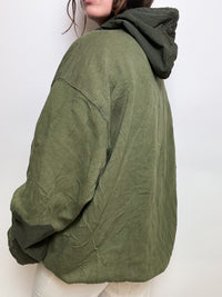 Champion Vintage Khaki Hooded Sweater L/XL