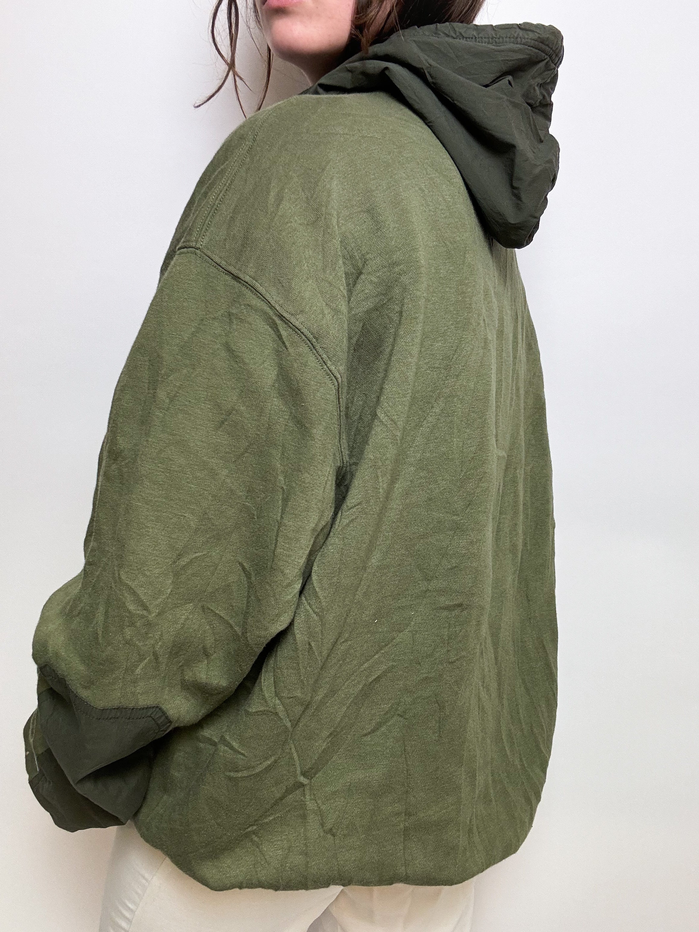 Champion Vintage Khaki Hooded Sweater L/XL