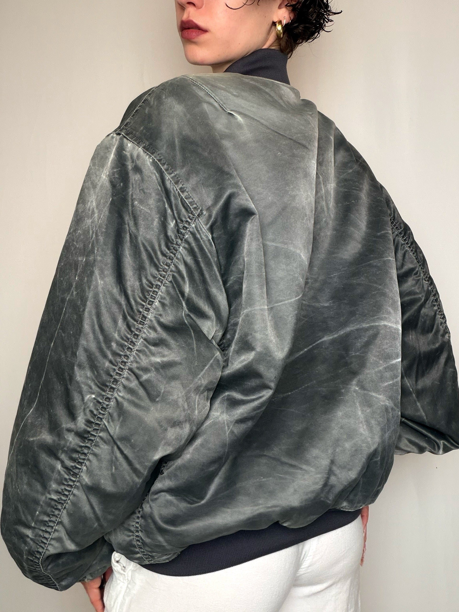 Bomber reversible gris Bomb Boogie XL vintage