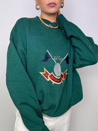 Green American Vintage Sweater
