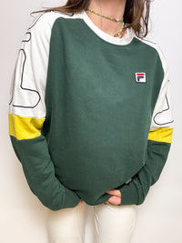 Fila vintage glass and white sweater L 