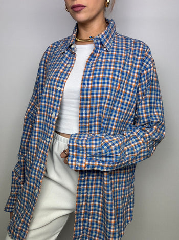 Vintage RFL Blue Checkered Shirt