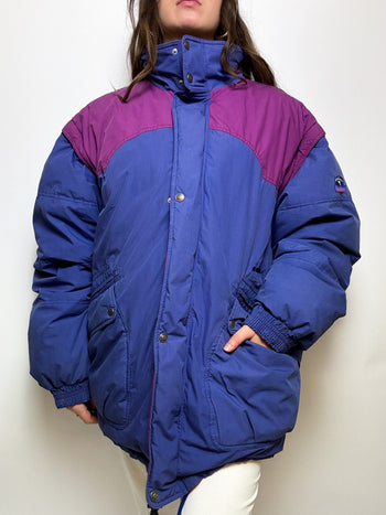 Vintage purple and pink down jacket L/XL 